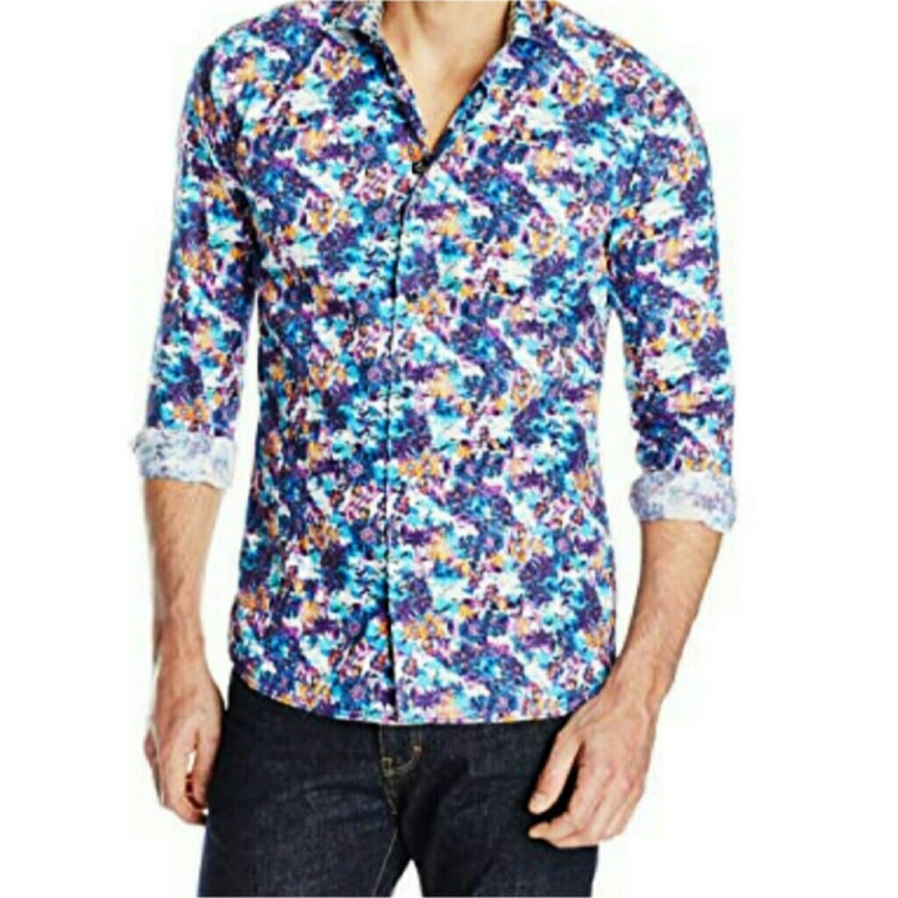 Bogosse - Men's Victor 69 Shirt Purple Print.